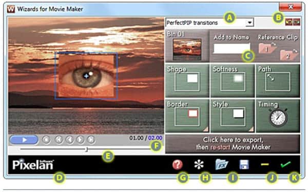 Complementos de Perfectpip Wizard Windows Movie Maker