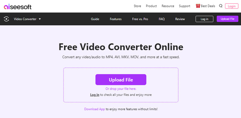 Aiseesoft Convertidor de video gratuito en línea