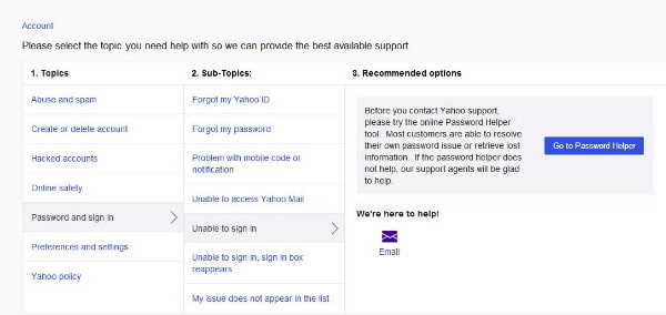 Enviar ID de Yahoo