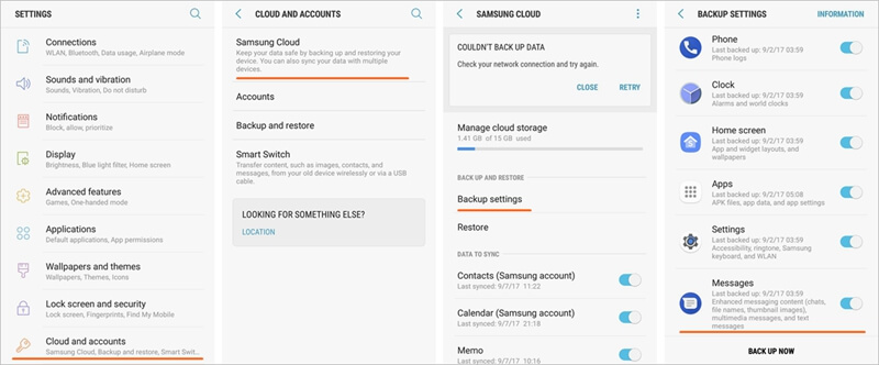 Haga una copia de seguridad de los mensajes de Samsung con Samsung Cloud