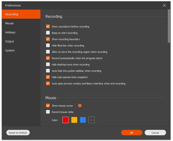 Ajustar la configuración de grabación de video