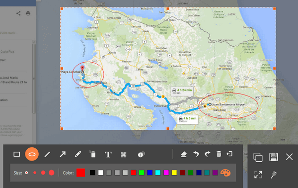 Editar captura de pantalla de Google Maps en Windows 10/8/7