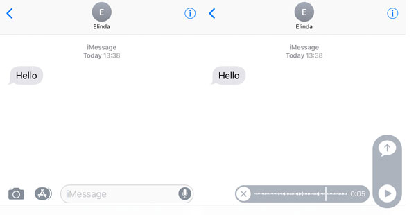 Grabadora de voz de iMessages