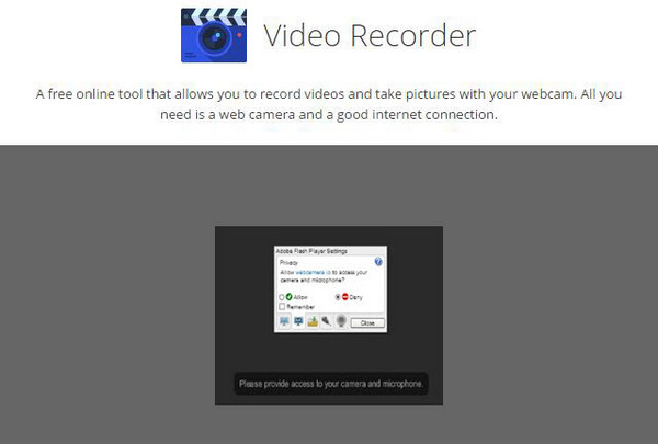 Grabador de cámara web de video en línea