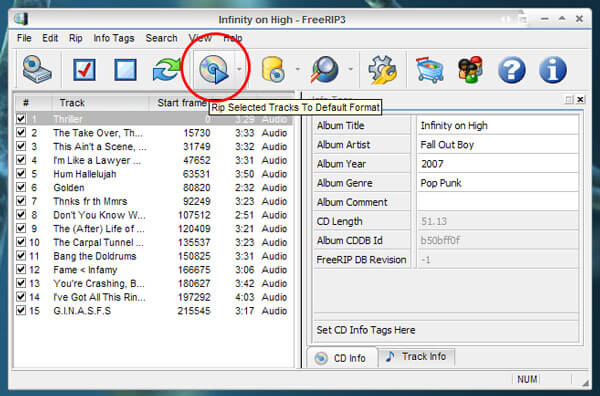 Copie CDA a MP3 con FreeRip