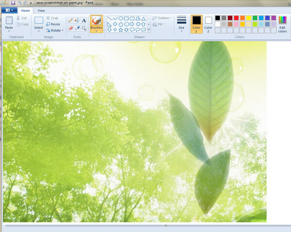 Guardar captura de pantalla con Paint en Windows