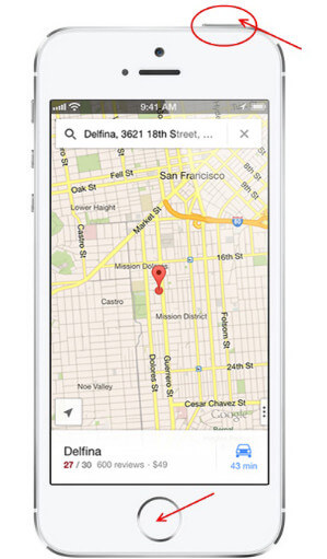 Captura de pantalla de Google Maps en iPhone