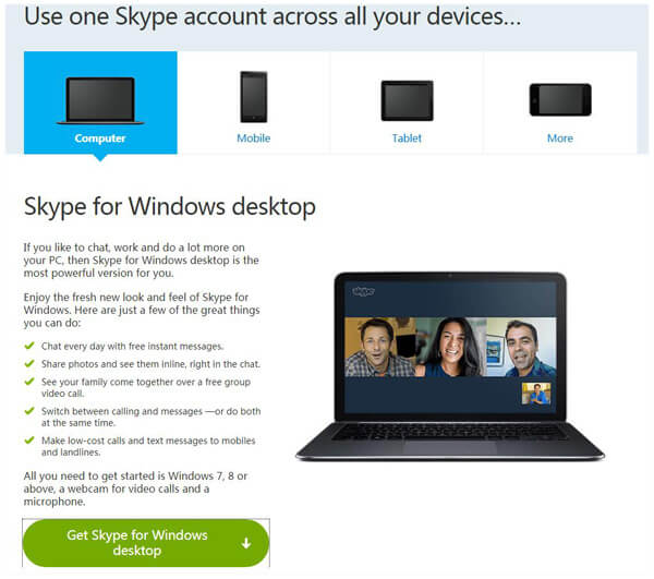 Grabar y compartir la pantalla de Skype