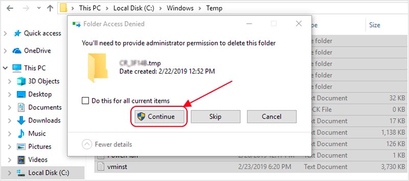 Borrar archivos temporales Windows 11 10