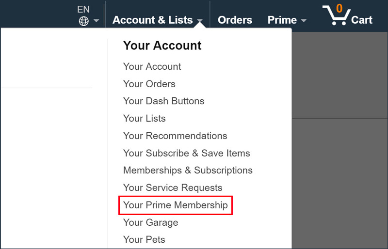 Confirmar membresía de Amazon Prime