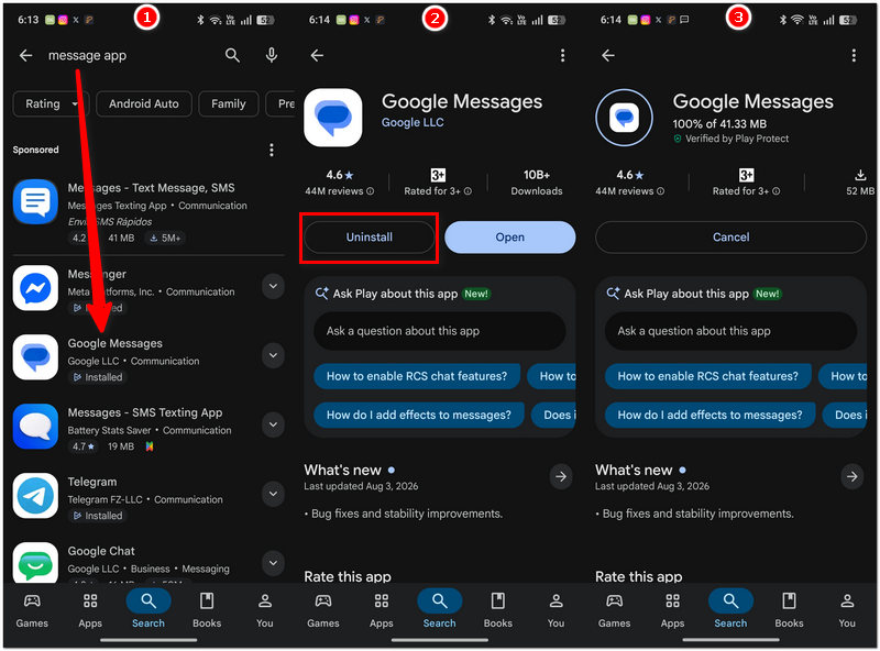 Reinstalar la solución para el problema de la aplicación bloqueada