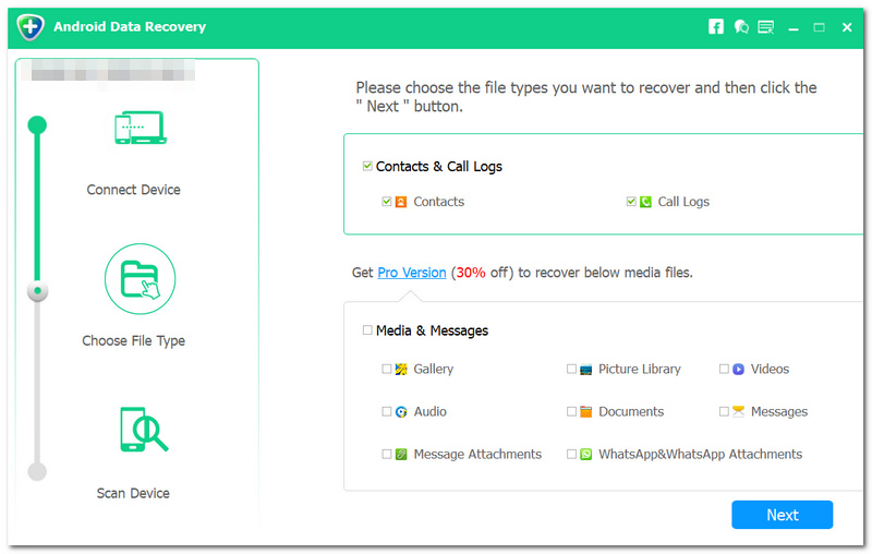 Seleccionar archivos perdidos