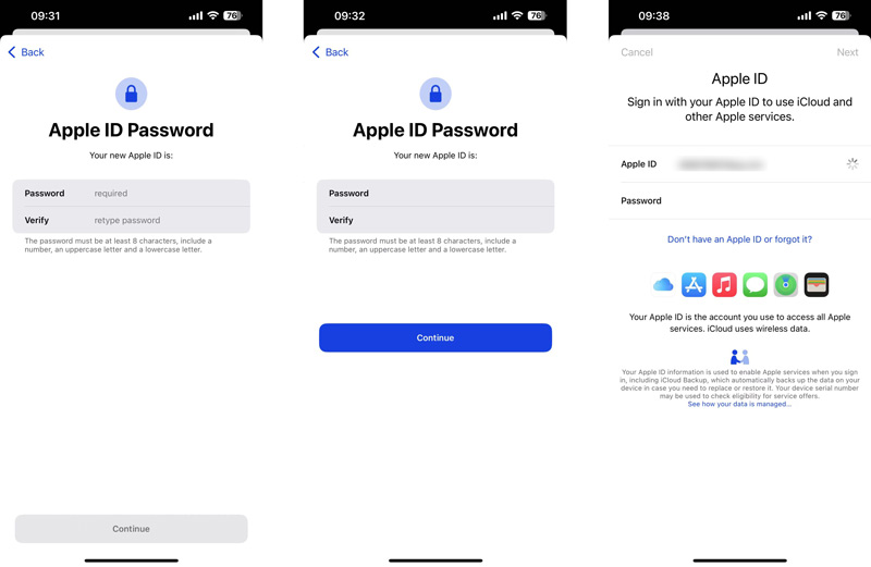 Establecer contraseña de ID de Apple en iPhone