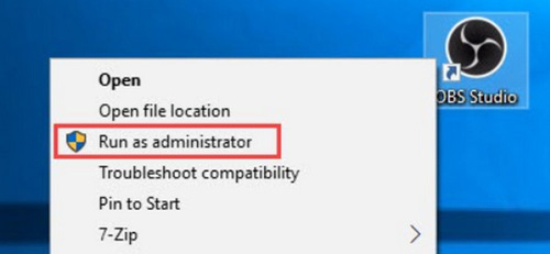 Run OBS As Administrator