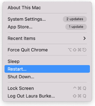 Reiniciar MAC