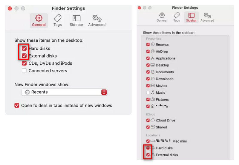 Seleccionar opciones difíciles en el Finder