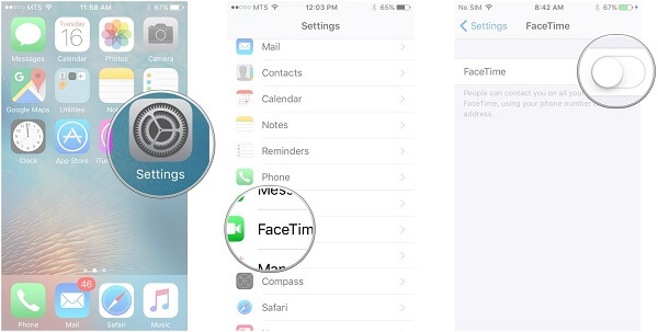 Facetime Ios10 Habilitar pantallas de Facetime