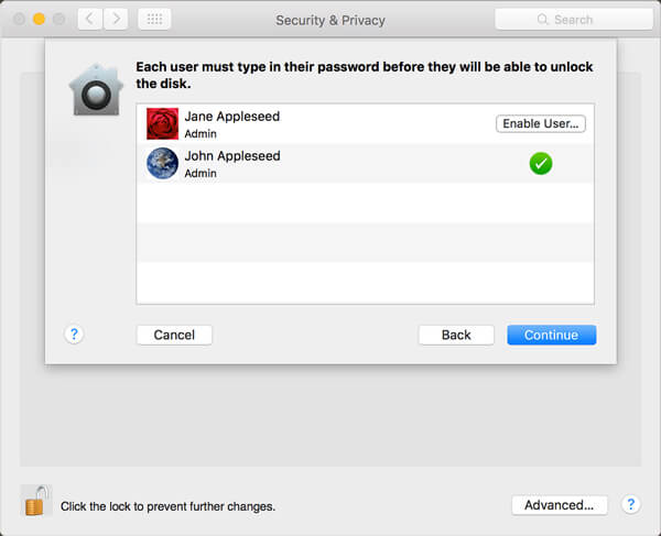 Activar FileVault