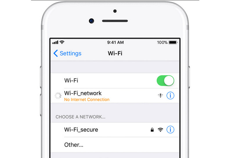 Comprobar la actualización del iPhone de la red Wi-Fi fallida
