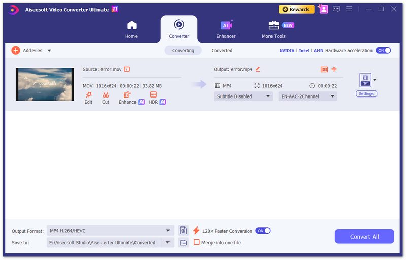 Pulsa Convertir todo