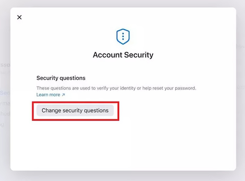 Cambiar las preguntas de seguridad de ID de Apple