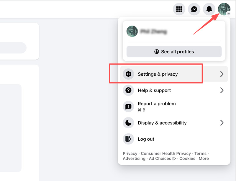 Configuración y privacidad de Facebook