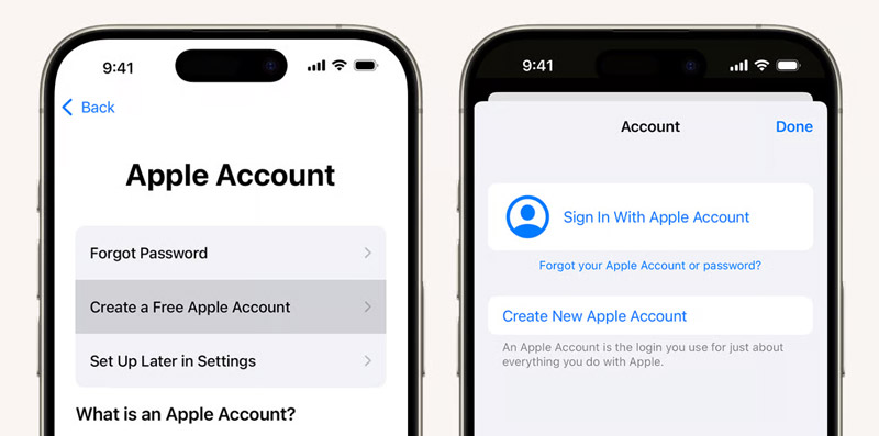 Crea una nueva cuenta gratuita de Apple.