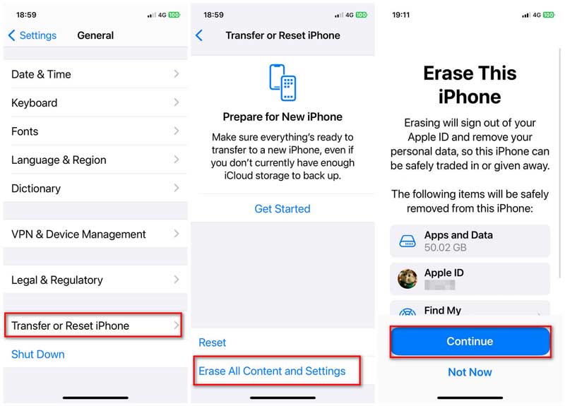 Borrar todo el contenido y la configuración del iPhone