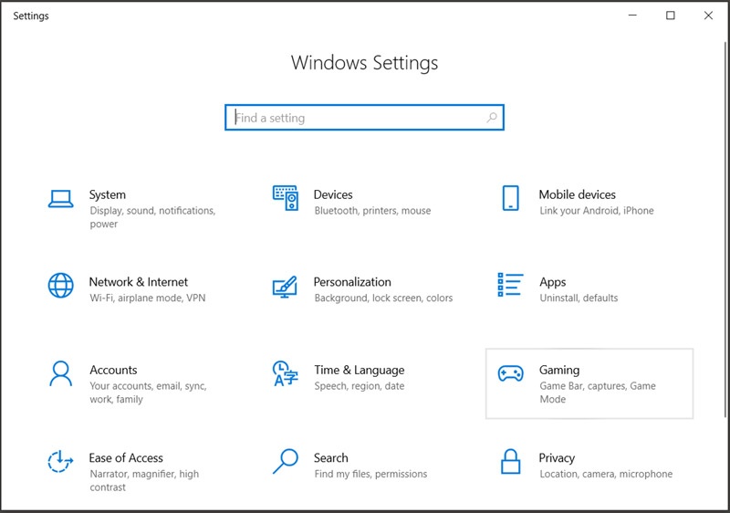 Configuración de Windows para juegos