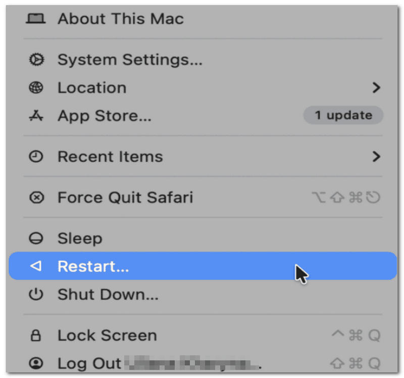 Reiniciar el Mac