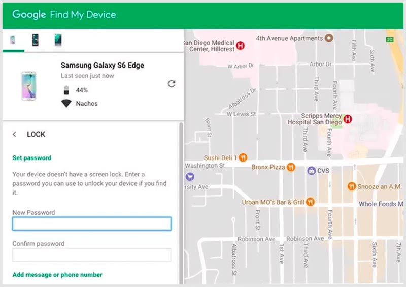 Utilice Google Find My Device para desbloquear un teléfono