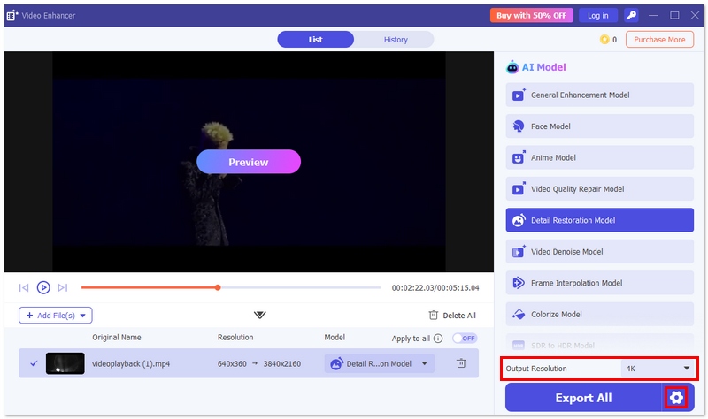 Ajustar formato y resolución