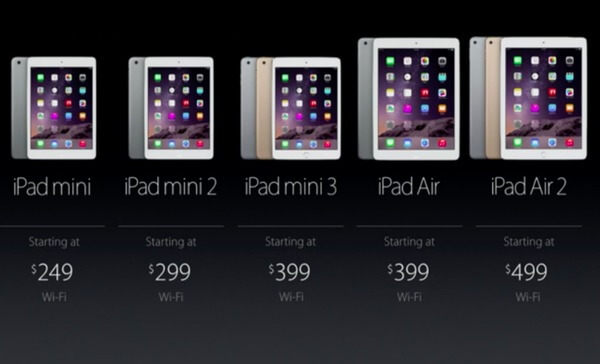 iPad mini VS iPad mini 2 VS iPad mini 3
