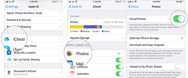 Habilitar Fotos de iCloud