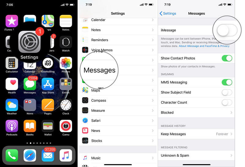 Reiniciar iMessage