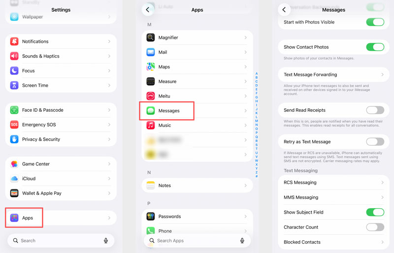 Mensajes del iPhone Mostrar campo de asunto