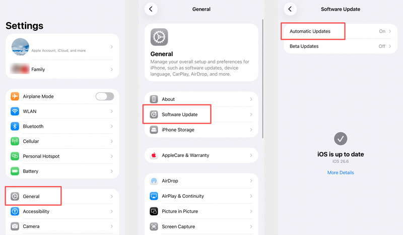Actualizar iOS iPhone Actualización de software