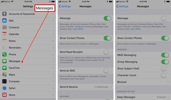 Apague iMessage