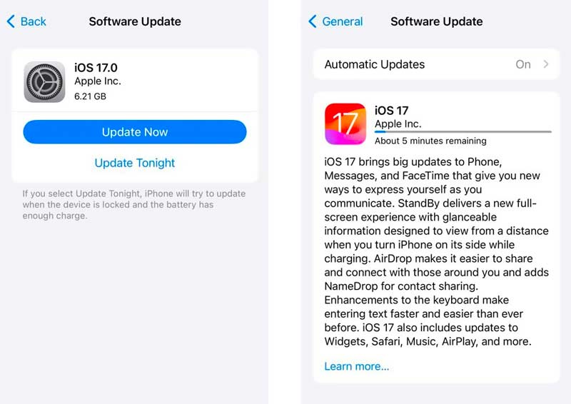 Actualizar iPhone a iOS 17 manualmente