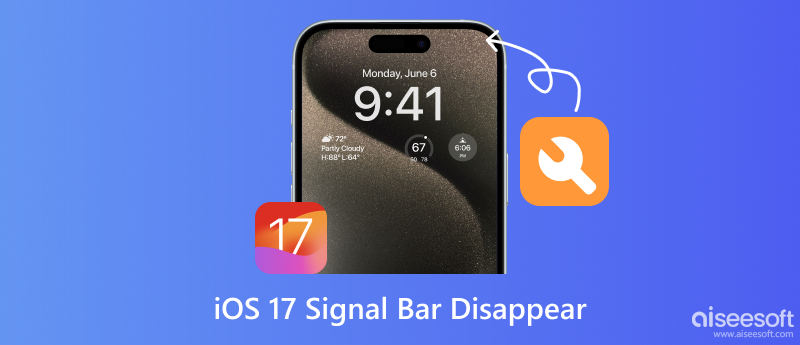 La barra de señal de iOS 17 desaparece