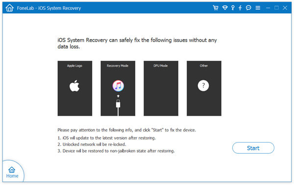 Reparación del sistema iOS