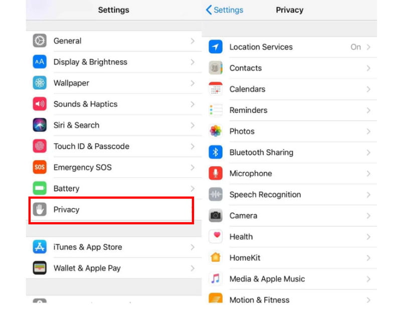 Configuración Privacidad Widgets Permiso