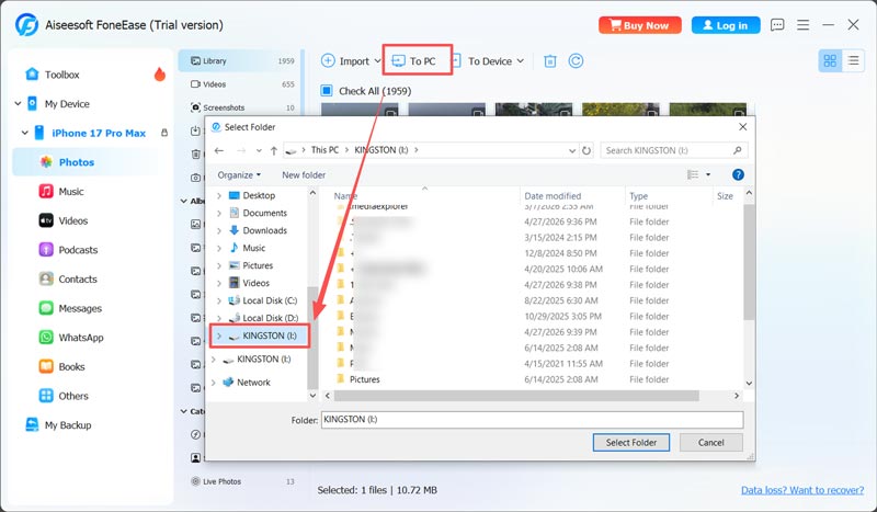 Transfer Photos From Iphone To External Hard Drive Foneease