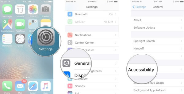 Configuración de la linterna del iPhone