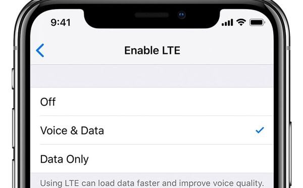 Cambiar la configuración de voz y datos