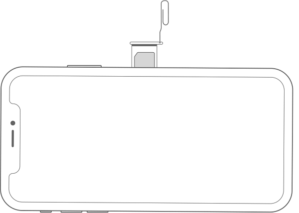 iPhonex eliminar el diagrama de la tarjeta SIM