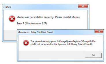 Corregir el error de iTunes 7