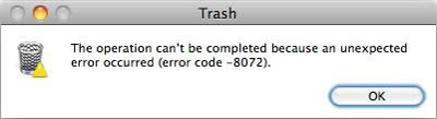 Código de error 8072Mac
