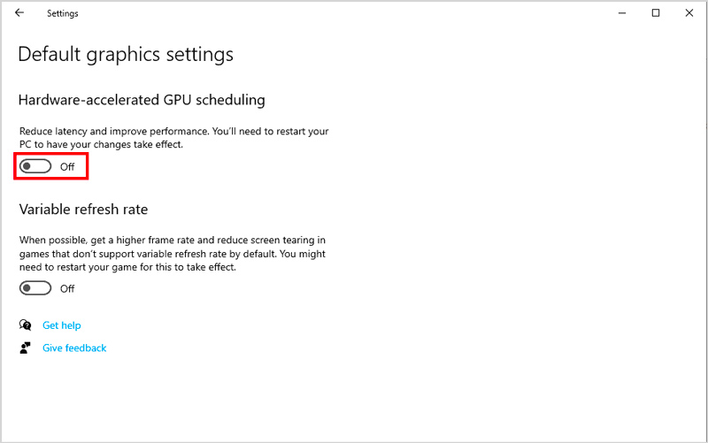 Desactive la aceleración de hardware desde la configuración de gráficos