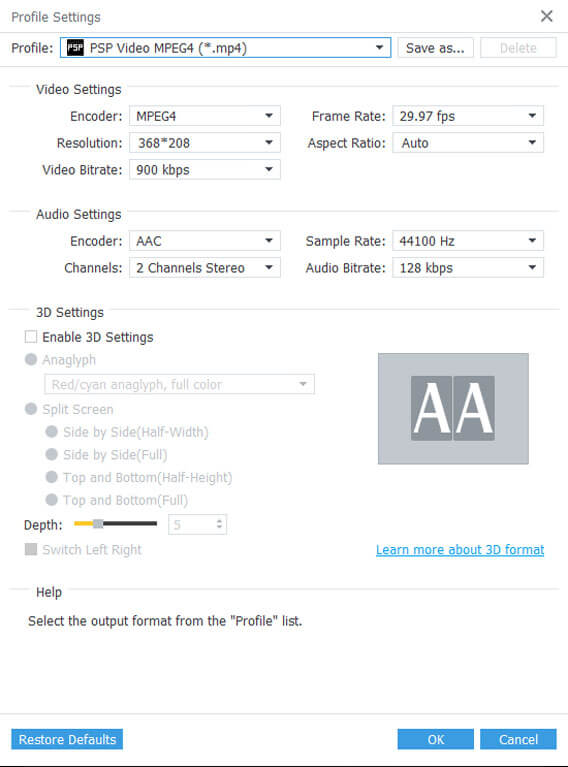 Configuración de alta resolución